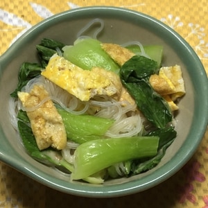 チンゲン菜と玉子の春雨中華風サラダ